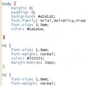 CSS Datei CSS Datei klassisch in mehrere Zeilen aufgeteilt