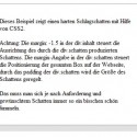 einfacher Schatten mit CSS2 einfacher Schatten mit CSS2